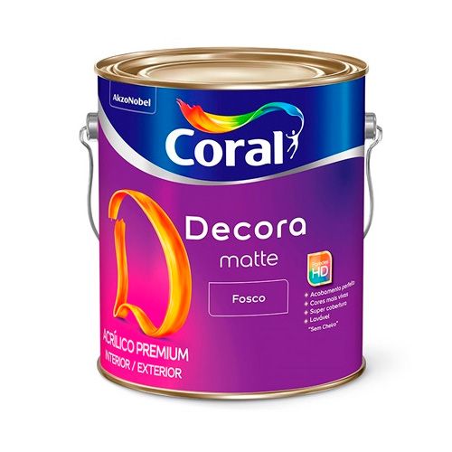 Acrilico Branco Decora Matte Fosco 3,6L - Coral