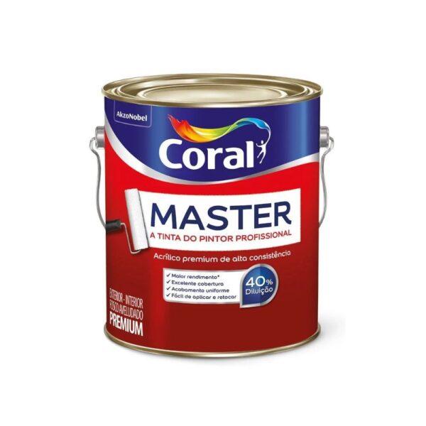 Acrilico Master Branco 3,6L - Coral