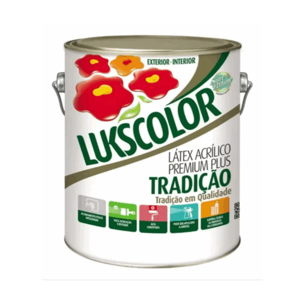 LATEX BRANCO 900ML - LUKSCOLOR