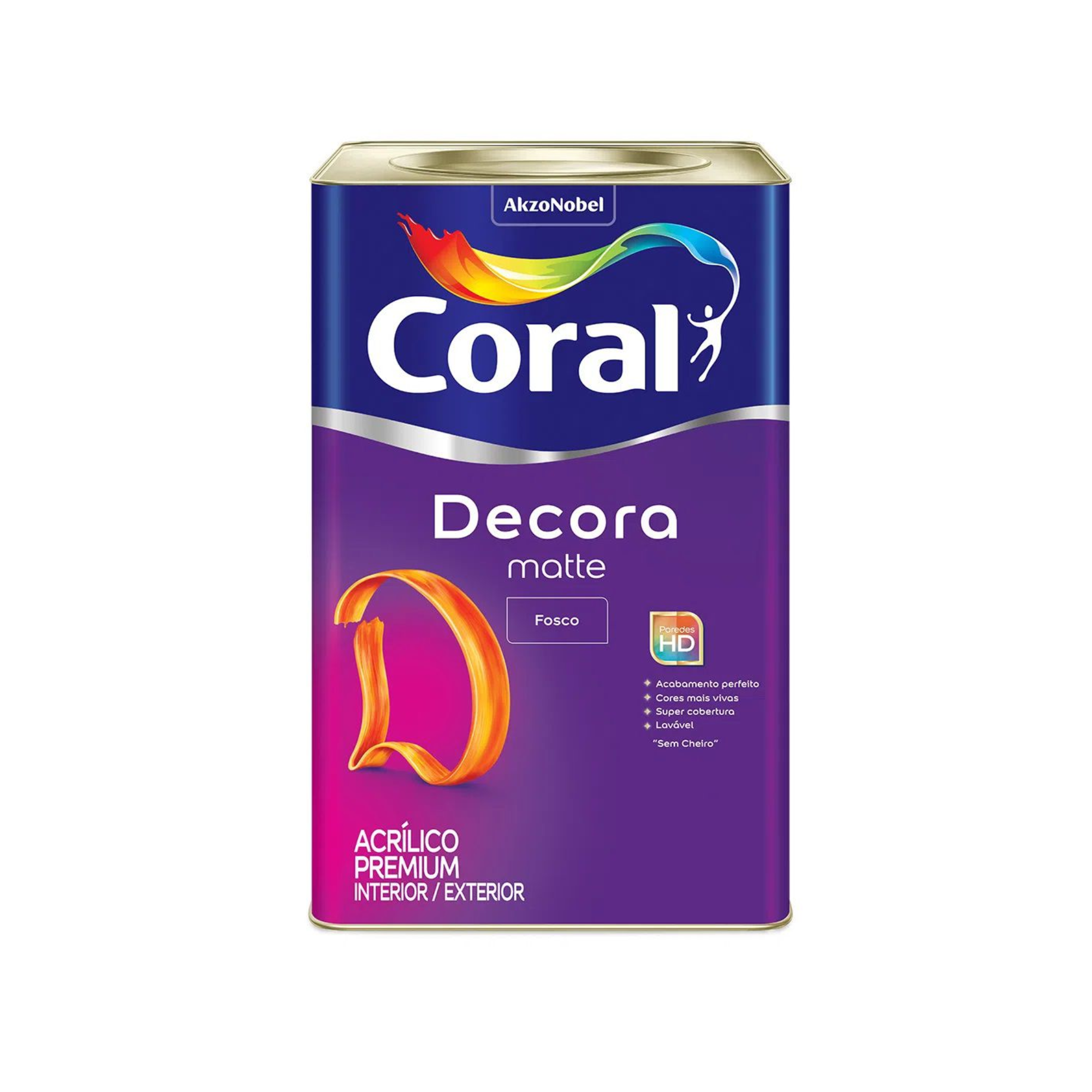 Acrilico Branca Decora Matte Fosco 18L - Coral
